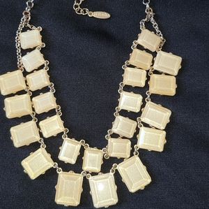 Natasha Two Strand Gold Tone Statement Necklace